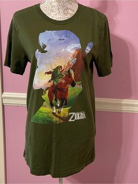 Legend of Zelda ocarina of time Link Epona graphic t shirt top fairy goth gothic